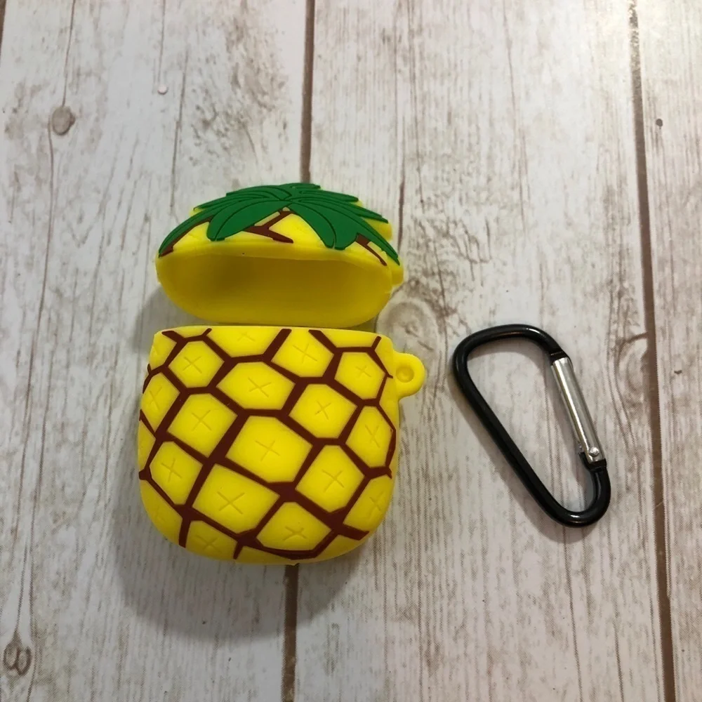 PINEAPPLE Silicone AirPod Case W/ Keychain